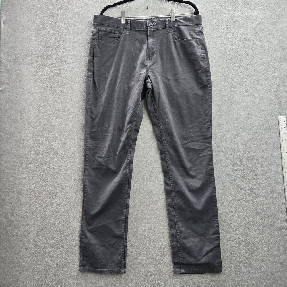 Michael Kors Men Pants 34X32 Gray Chino Twill‎ Parker Slim Fit Button 31"
